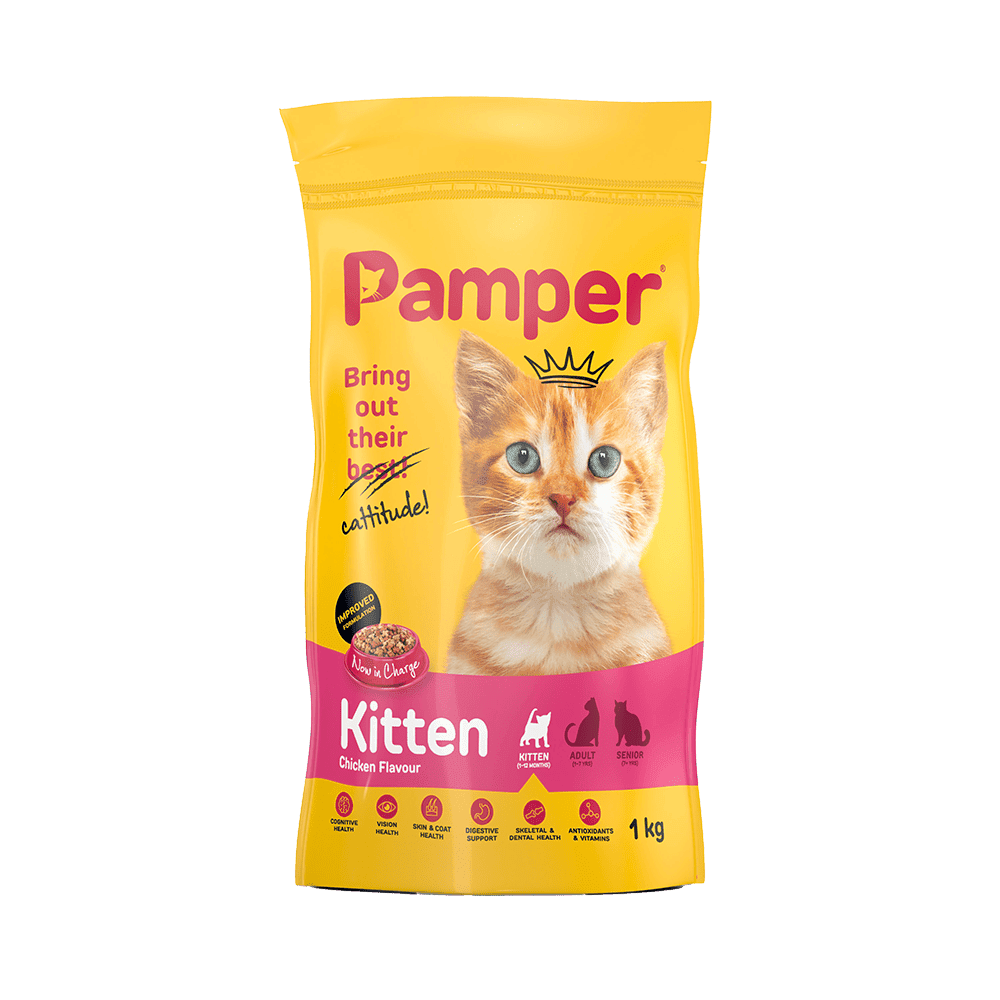 Pamper Kitten Dry Cat Food 1kg