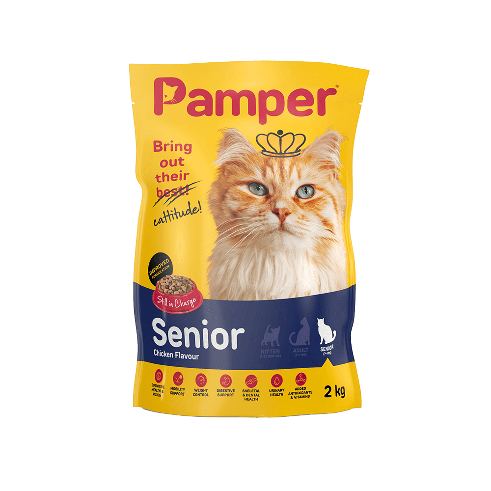 Pamper Senior Dry Cat Food 2kg