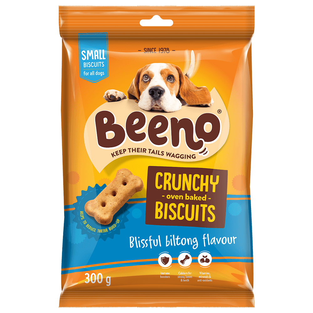 Beeno Crunchy Original Biltong Flavour Dog Biscuits 300gm