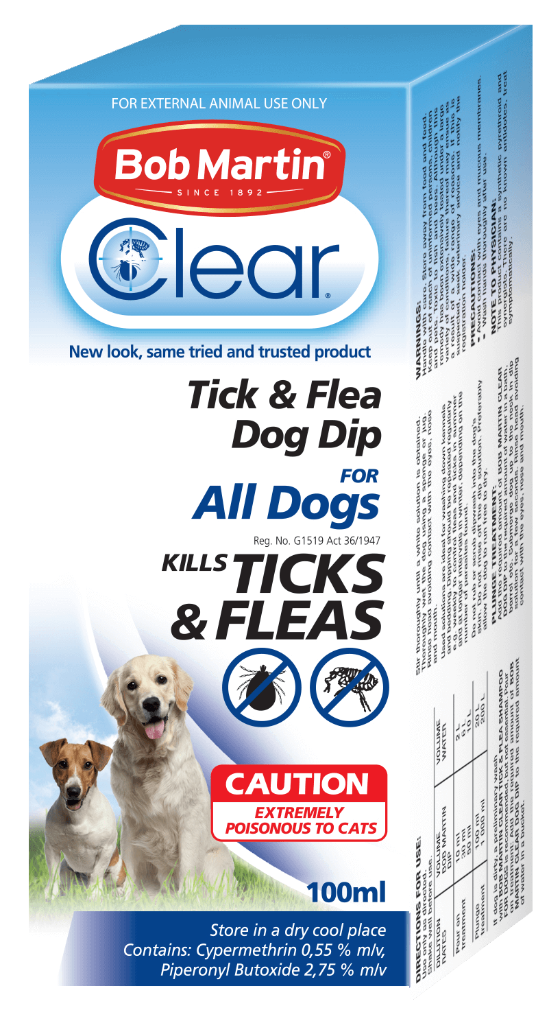 Bob Martin Dog Tick & Flea Dog Dip 100ml