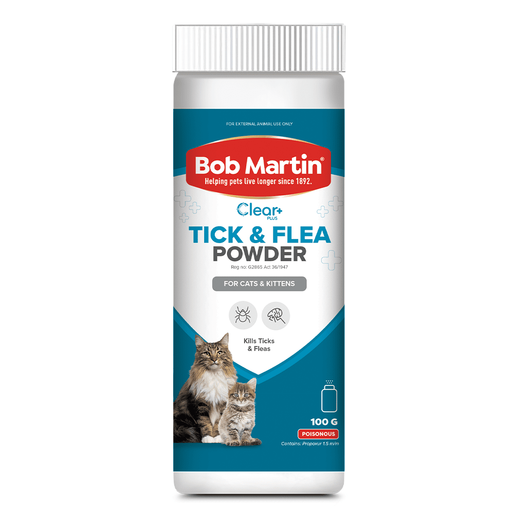 Bob Martin Clear+ Tick & Flea Powder for Cats & Kittens 100g