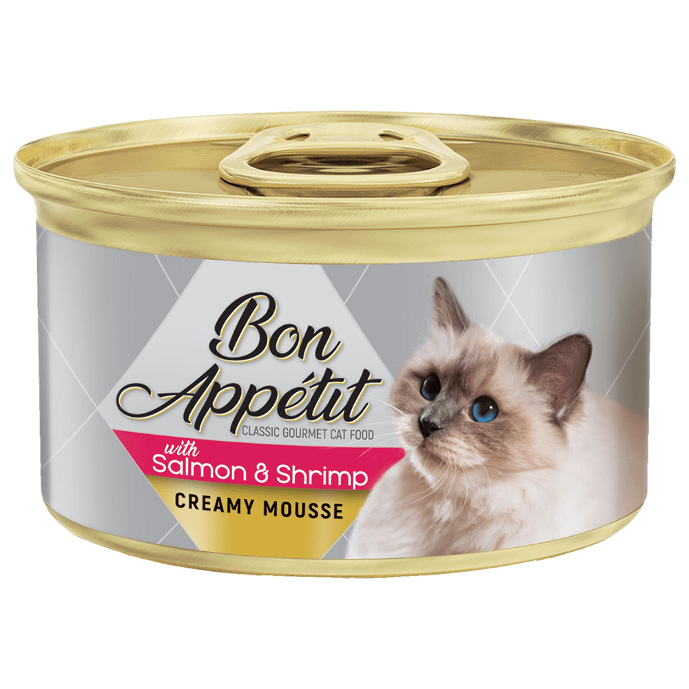 Bon Appetit Creamy Cat Mousse Salmon & Shrimp 85gm X 12