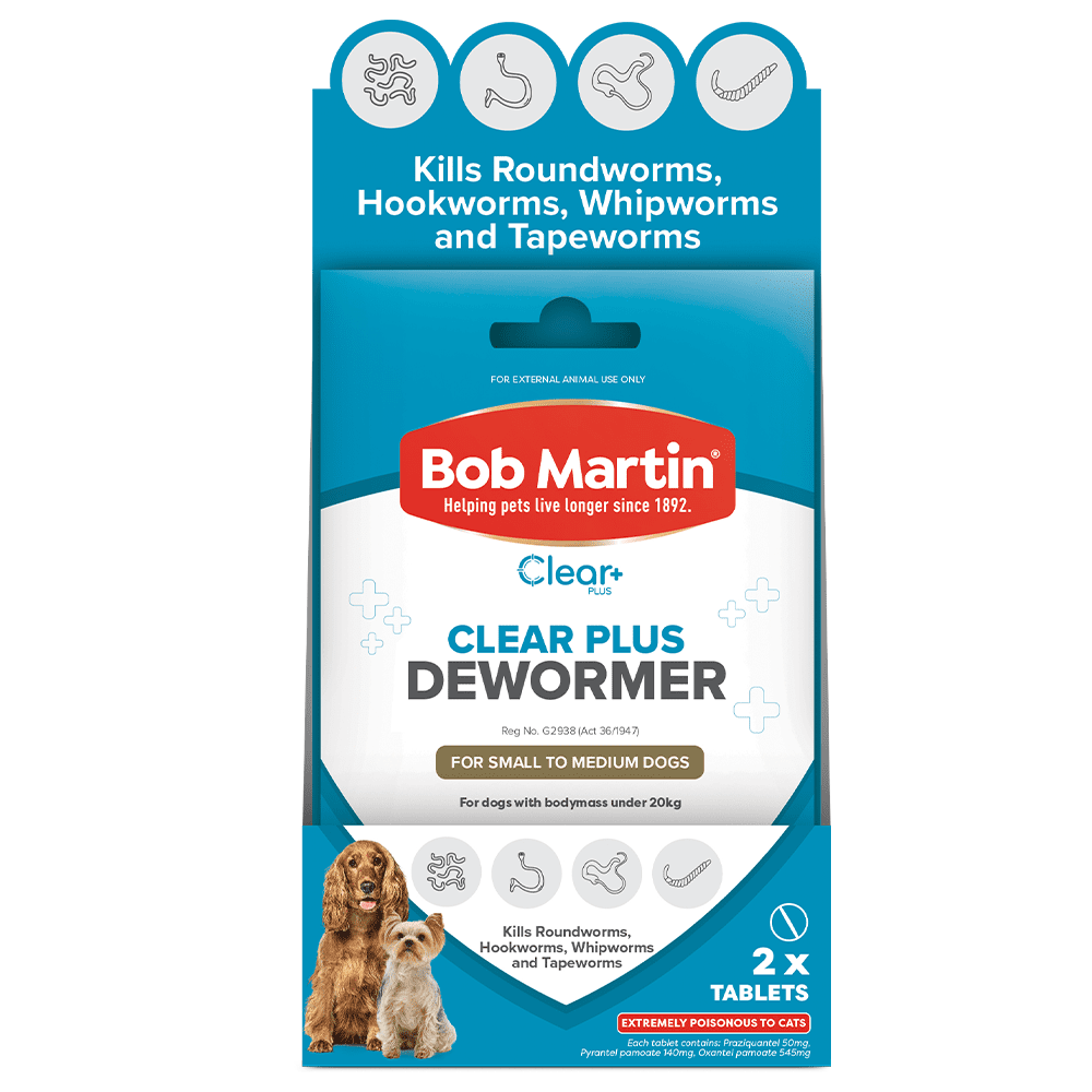 Bob Martin Clear+ Dewormer for Small & Medium Dogs