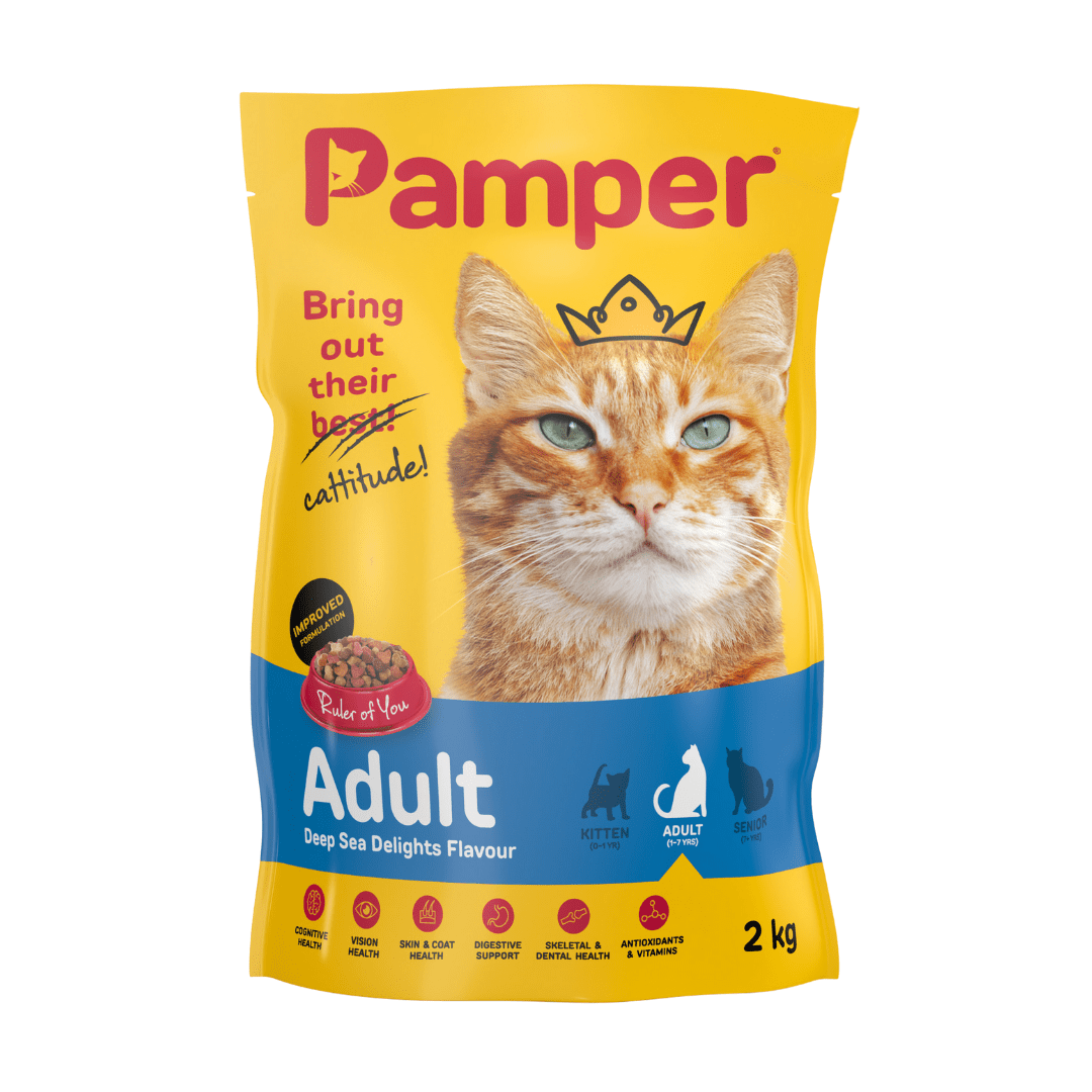 Pamper Deep Sea Delights Adult Dry Cat Food 2kg