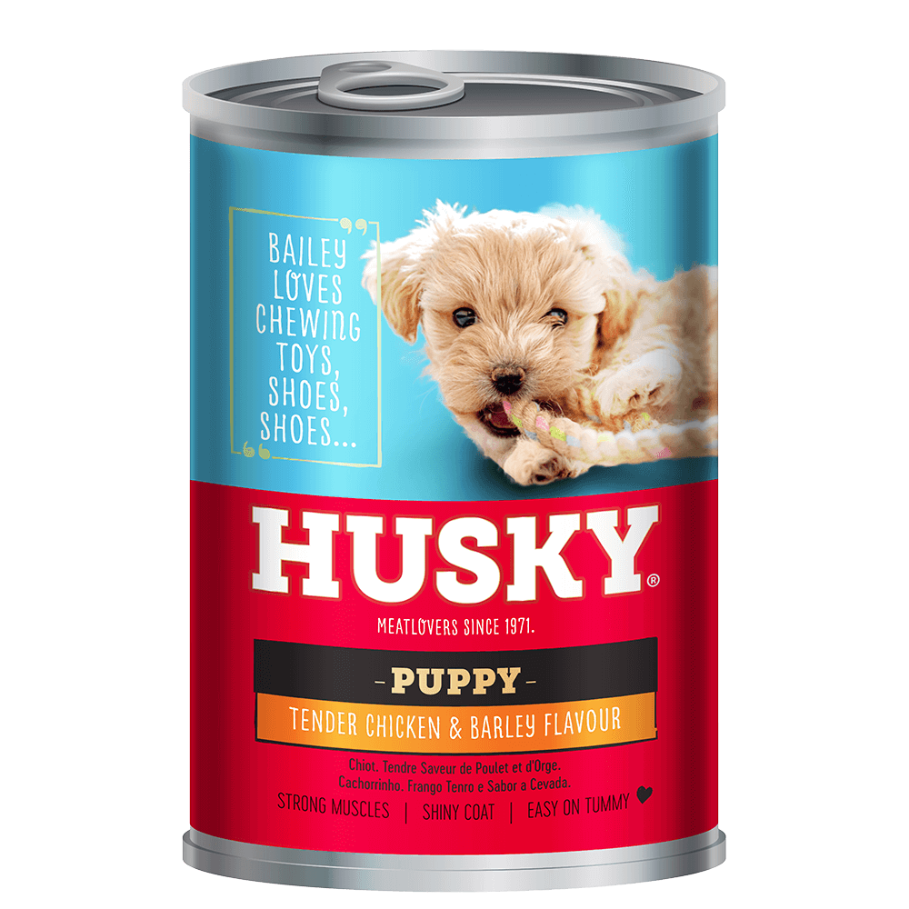 Husky Chicken & Rice Puppy Wet Food 400gm x 12
